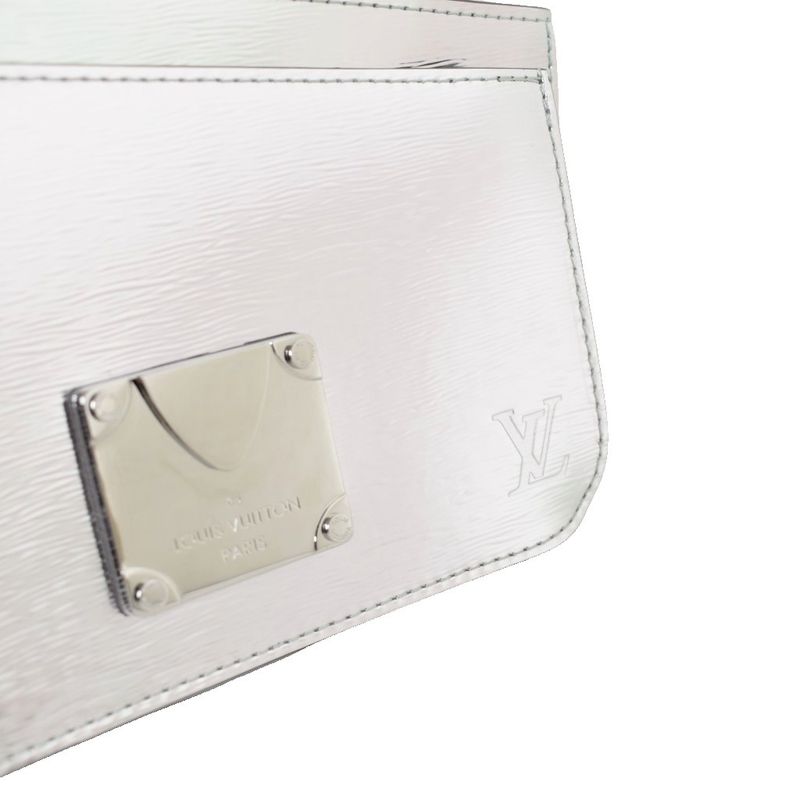 Louis Vuitton Monsau Distorted Shoulder Bag Handbag Silver M23103