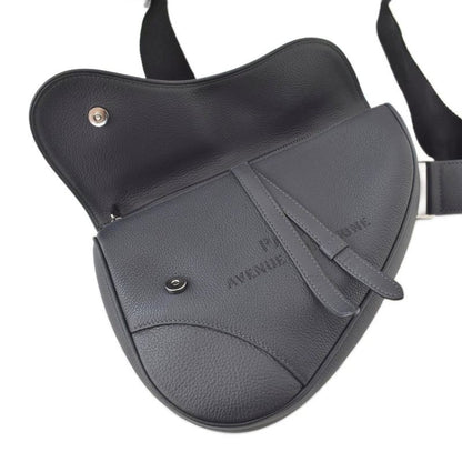 Christian Dior Atelier Logo Saddle Bag Shoulder Bag Gray