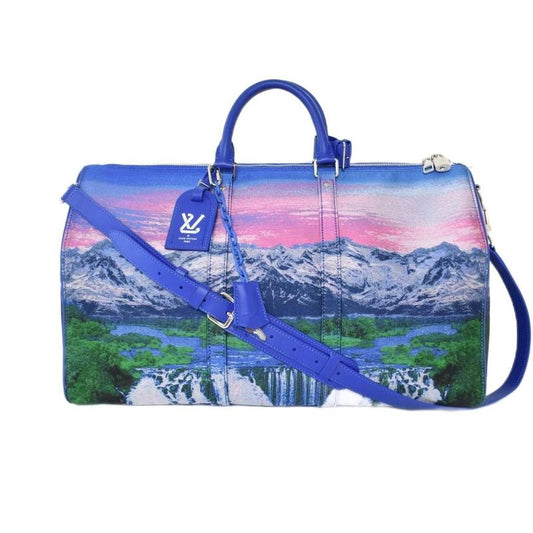 Louis Vuitton 22SS Sustainable Keepall 50 Landscape Boston Bag Blue M59676