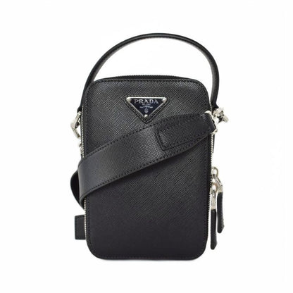 Prada Brick Sapphiano Shoulder Bag Black 2vh067