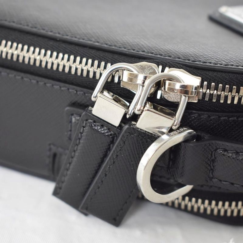 Prada Brick Sapphiano Shoulder Bag Black 2vh067