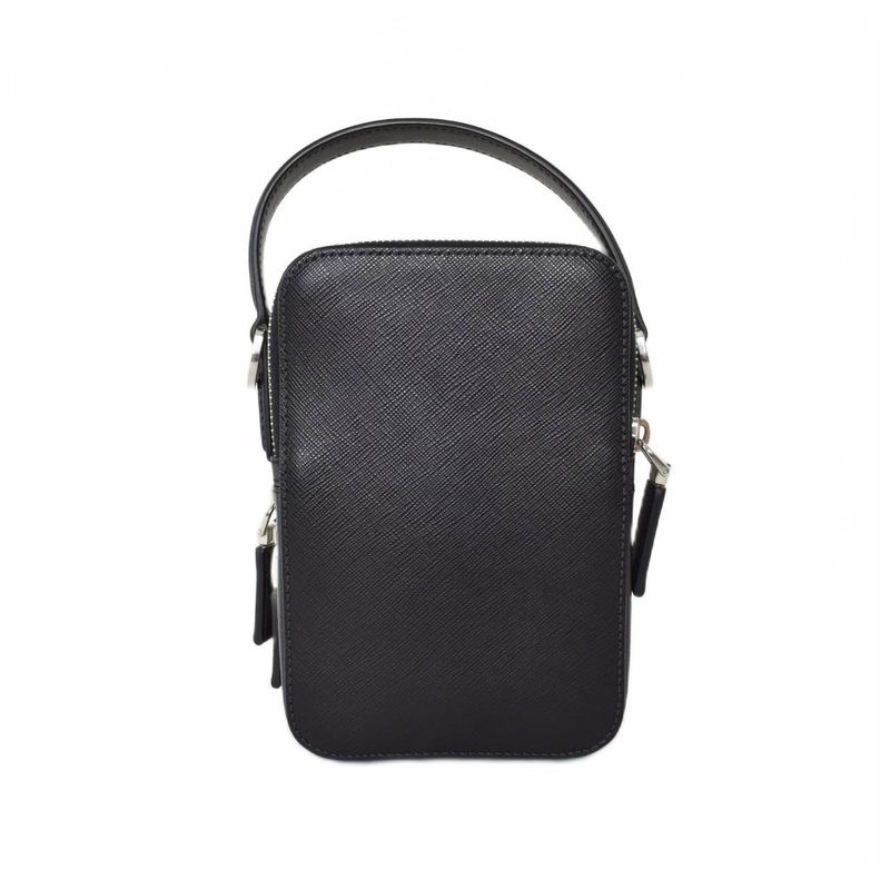 Prada Brick Sapphiano Shoulder Bag Black 2vh067