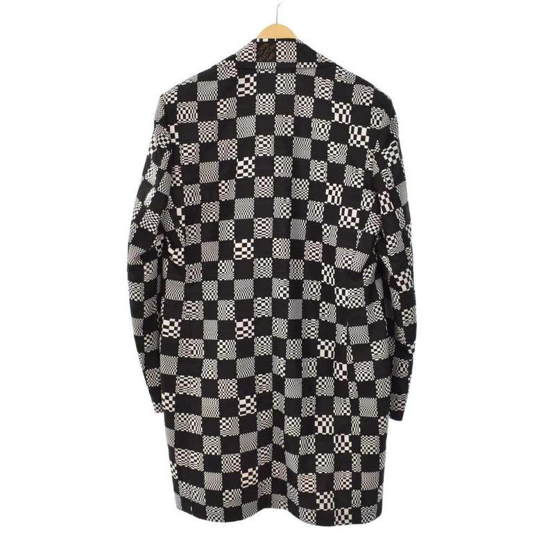 Louis Vuitton 21SS Distorted Damier Chester Coat Stainless Steel Collar 48