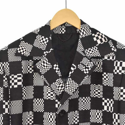 Louis Vuitton 21SS Distorted Damier Chester Coat Stainless Steel Collar 48