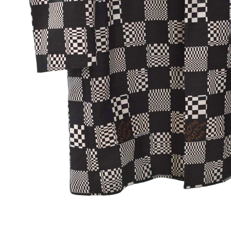 Louis Vuitton 21SS Distorted Damier Chester Coat Stainless Steel Collar 48