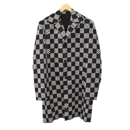 Louis Vuitton 21SS Distorted Damier Chester Coat Stainless Steel Collar 48