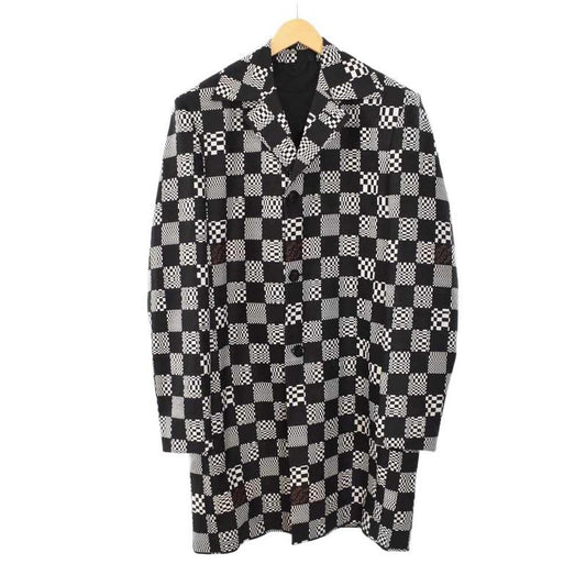 Louis Vuitton 21SS Distorted Damier Chester Coat Stainless Steel Collar 48