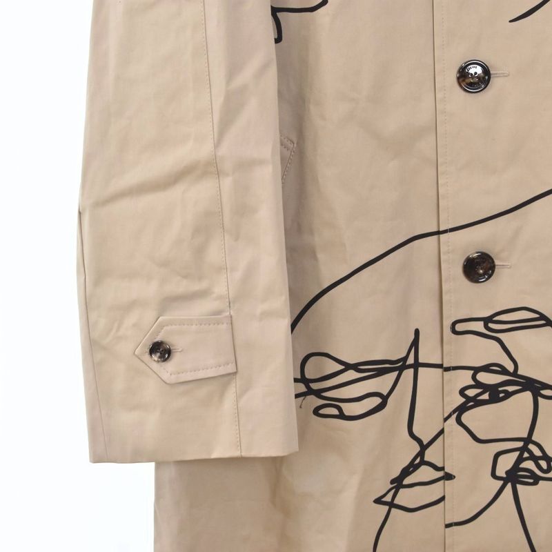 Celine Artist Print Mac Coat Trench Coat 46 Beige 2m822460q