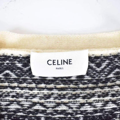 Celine 21SS THE Dancing KID Cardigan All Over Pattern M Ivory 2a08l715m
