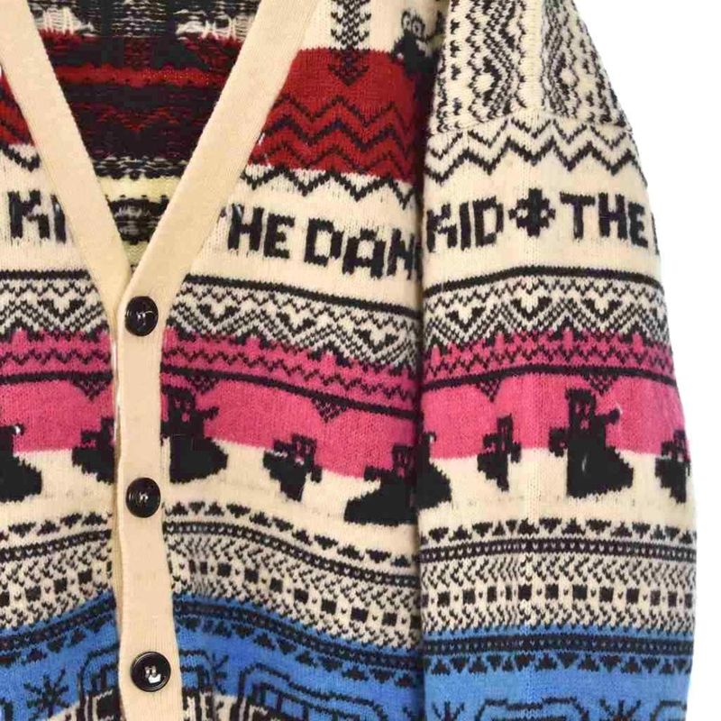 Celine 21SS THE Dancing KID Cardigan All Over Pattern M Ivory 2a08l715m
