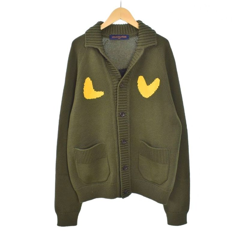 Louis Vuitton NIGO Sophist Kate Taiga - Cardigan L Khaki Rm221m JN7 Hmn03w