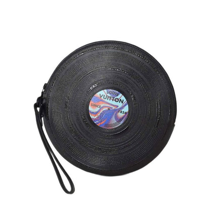 Louis Vuitton Disc Pouch Clutch Bag Second Bag Black M81777