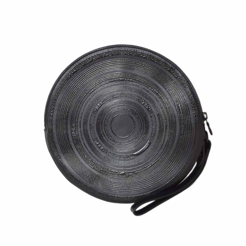 Louis Vuitton Disc Pouch Clutch Bag Second Bag Black M81777