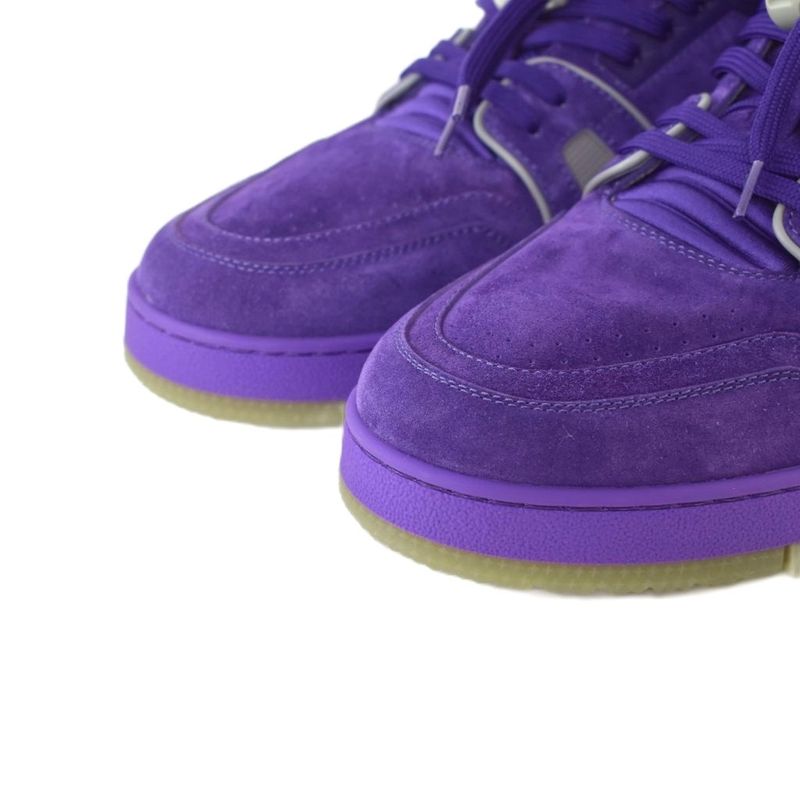 Louis Vuitton LV Trainer Line Suede High Cut Sneakers 9 Purple Vl0169