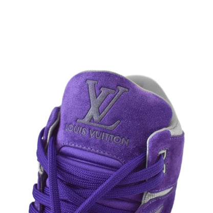 Louis Vuitton LV Trainer Line Suede High Cut Sneakers 9 Purple Vl0169