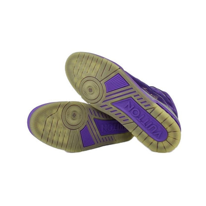 Louis Vuitton LV Trainer Line Suede High Cut Sneakers 9 Purple Vl0169