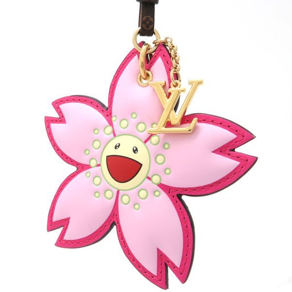 Louis Vuitton Lv×tm Bag Charm Cherry Blossom M02475 Takashi Murakami Leather