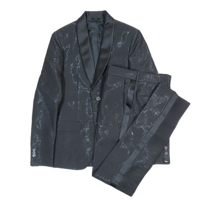 Unused Fendi Tuxedo Suit Zucca Pattern Tailored Jacket Sideline Pants Setup