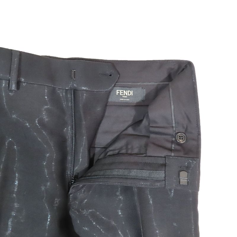 Unused Fendi Tuxedo Suit Zucca Pattern Tailored Jacket Sideline Pants Setup