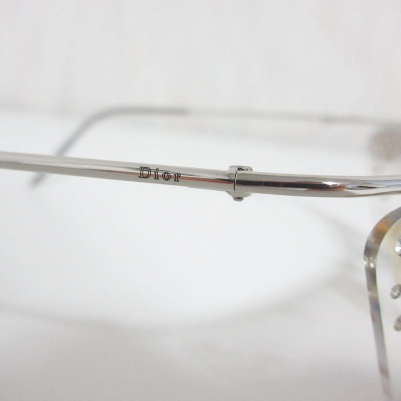 Christian Dior Flash STR Sunglasses With Rhinestones 6218 115 Silver Color