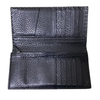 Fendi Selleria Continental Long Wallet Black Men's