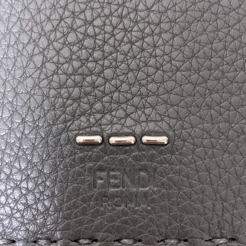 Fendi Selleria Continental Long Wallet Black Men's