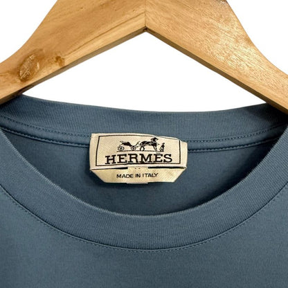 Hermes Short Sleeve T-Shirt Cut And Sewn Size M Light Blue Men's 24SS