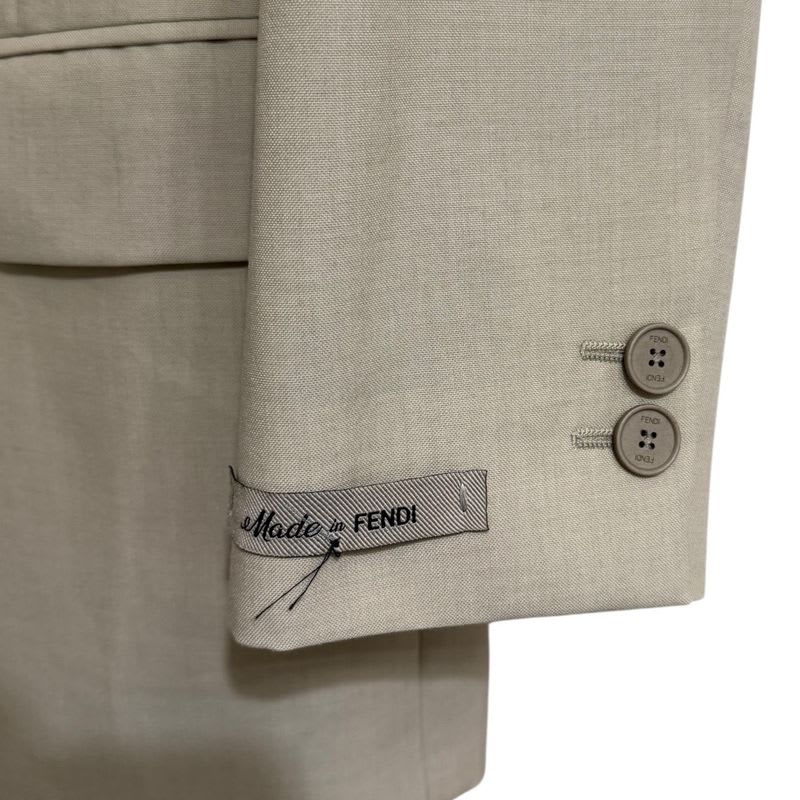 Fendi 2023 Model Single Tailored Jacket Fj0798 46 Beige Men's