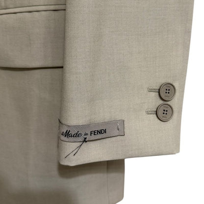 Fendi 2023 Model Single Tailored Jacket Fj0798 46 Beige Men's
