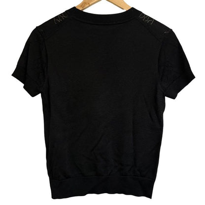 Hermes Short Sleeve H Lift Summer Knit Cut And Sewn 2 E2622 da Size 38 Blac 22SS