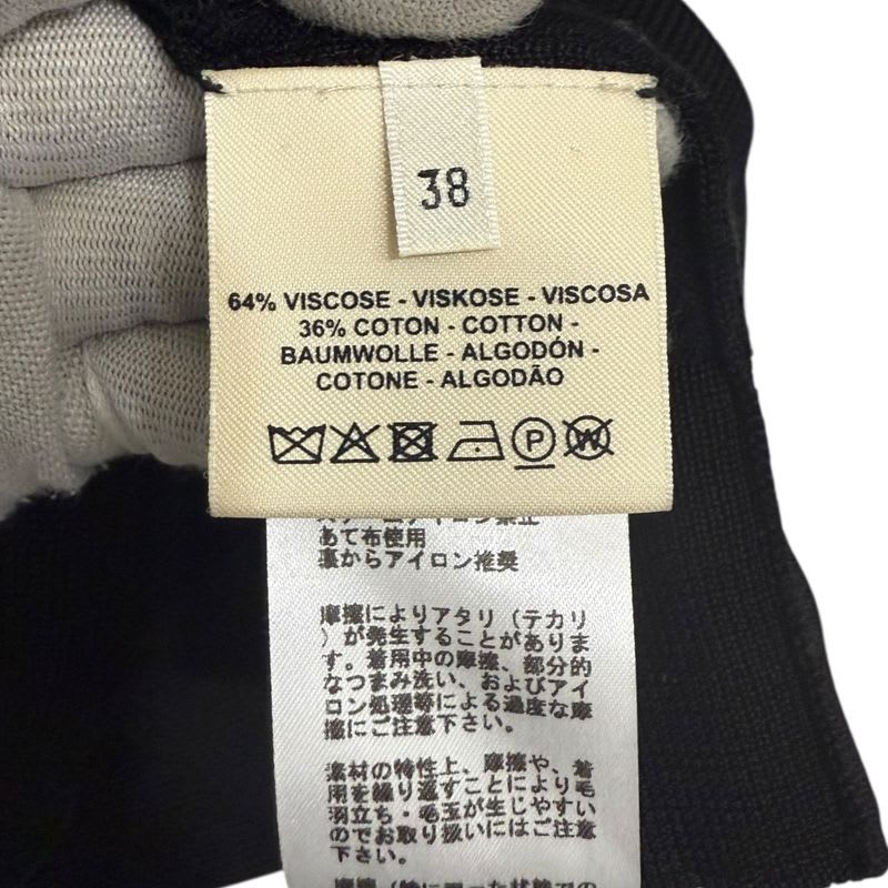 Hermes Short Sleeve H Lift Summer Knit Cut And Sewn 2 E2622 da Size 38 Blac 22SS
