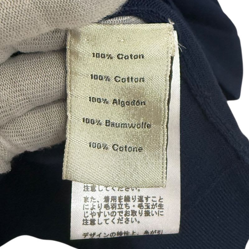 Hermes Short Sleeve Saddle Stitch Knit Cut And Sew M Navy Men's 25SS