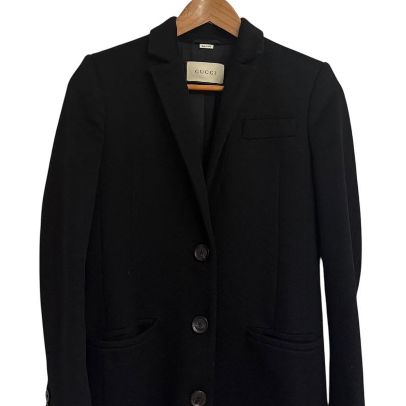Gucci Michele Period Chester Coat 38 Black Ladies