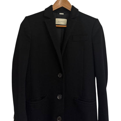 Gucci Michele Period Chester Coat 38 Black Ladies