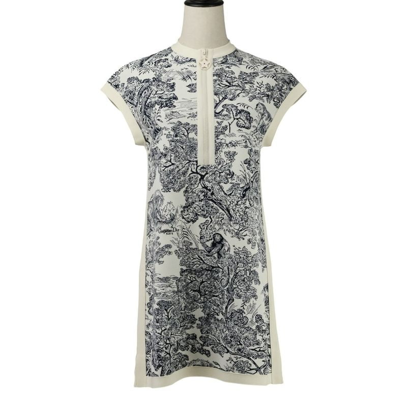 Christian Dior Toile De Jouy Sauvage Technical Knit Dioriviera Short Dress 38