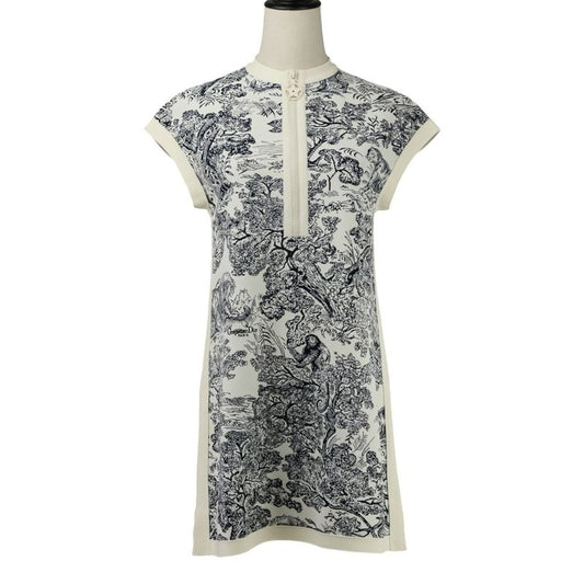 Christian Dior Toile De Jouy Sauvage Technical Knit Dioriviera Short Dress 38