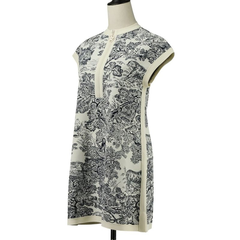Christian Dior Toile De Jouy Sauvage Technical Knit Dioriviera Short Dress 38