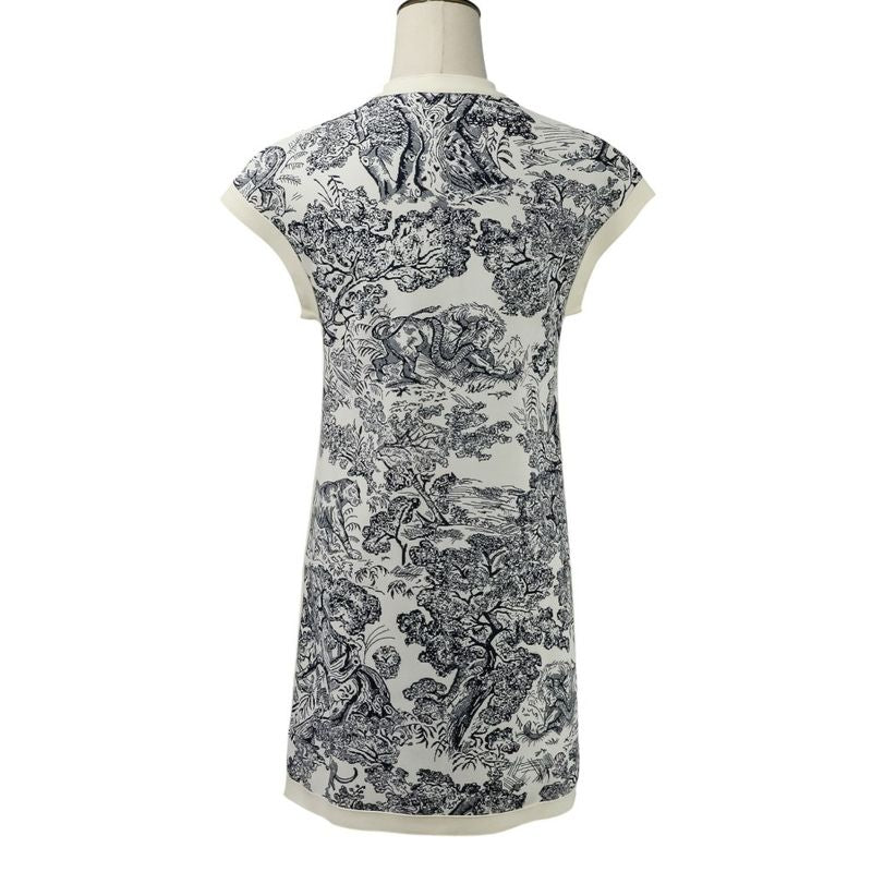 Christian Dior Toile De Jouy Sauvage Technical Knit Dioriviera Short Dress 38