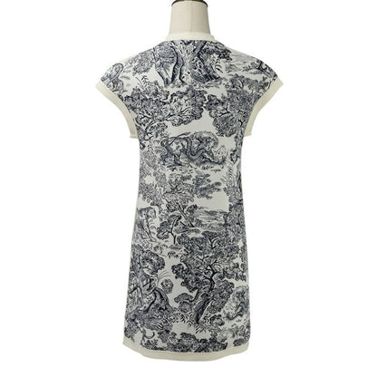 Christian Dior Toile De Jouy Sauvage Technical Knit Dioriviera Short Dress 38