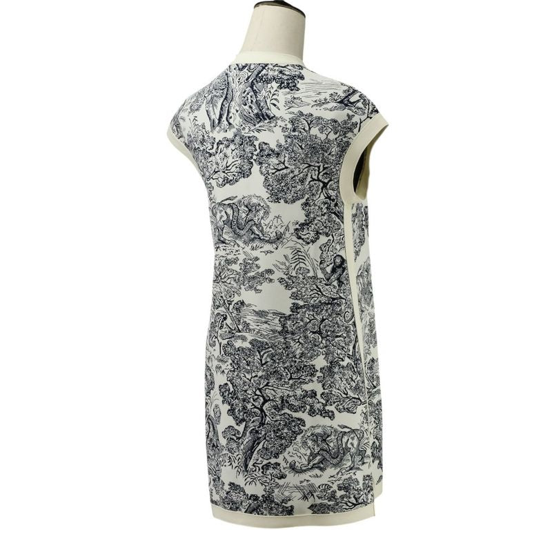 Christian Dior Toile De Jouy Sauvage Technical Knit Dioriviera Short Dress 38
