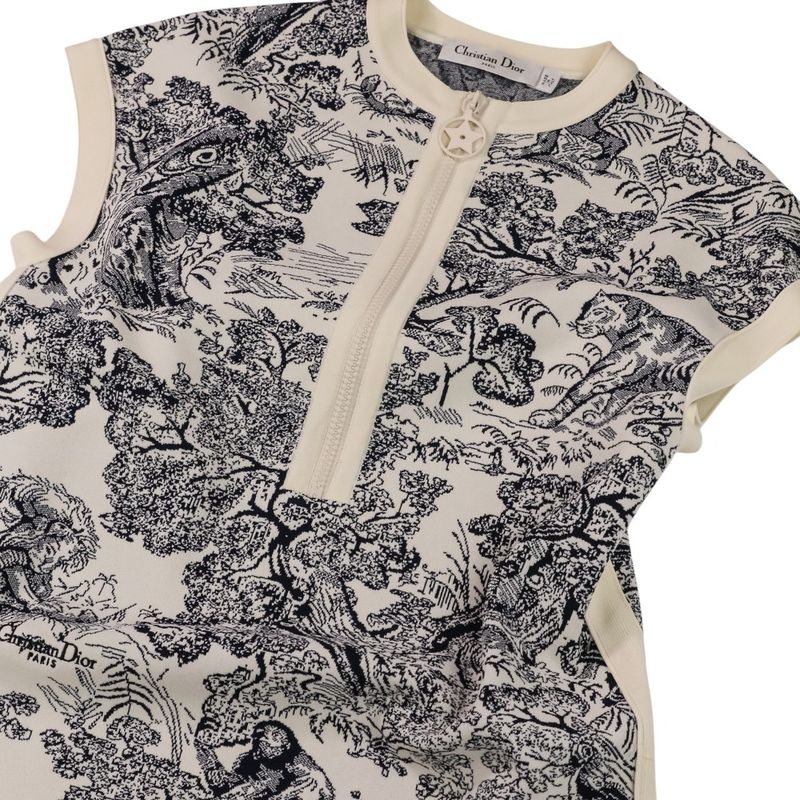 Christian Dior Toile De Jouy Sauvage Technical Knit Dioriviera Short Dress 38