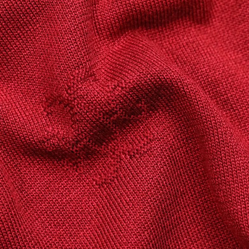 Hermes H Lift Silk Cotton Knit Cardigan 38 Red Ladies