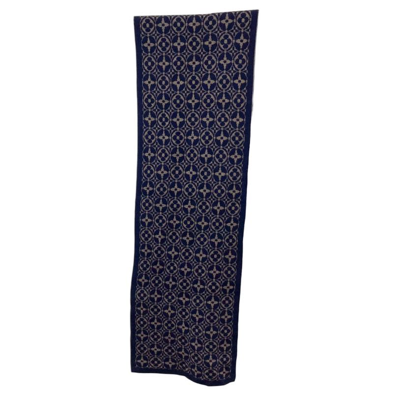 Louis Vuitton Muffler Monogram Echarpe Ski Navy Brown Mens Womens Scarf