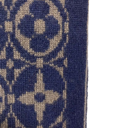 Louis Vuitton Muffler Monogram Echarpe Ski Navy Brown Mens Womens Scarf