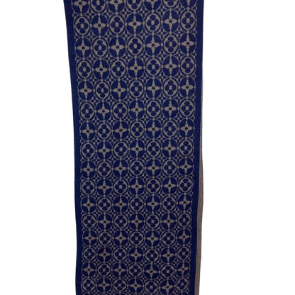 Louis Vuitton Muffler Monogram Echarpe Ski Navy Brown Mens Womens Scarf