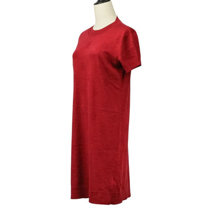 Hermes H Lift Silk Cotton Knit Dress Size 40 Red Ladies