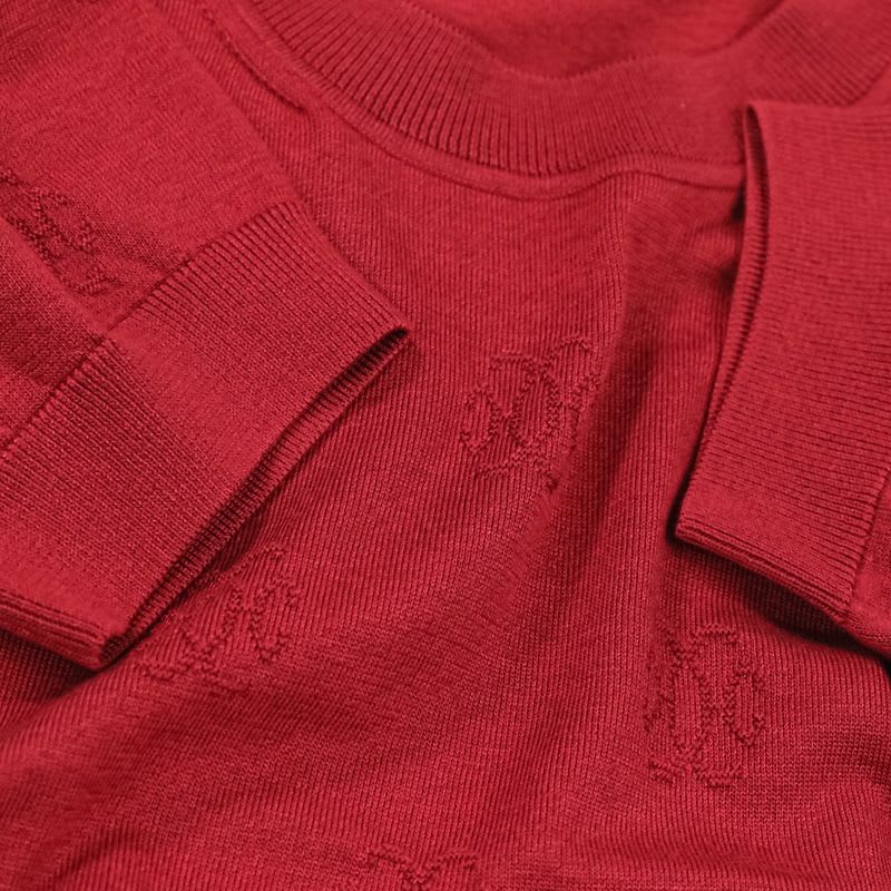 Hermes H Lift Silk Cotton Knit Dress Size 40 Red Ladies