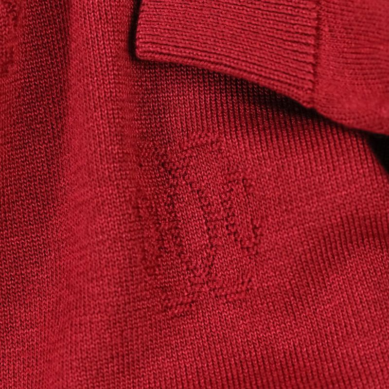 Hermes H Lift Silk Cotton Knit Dress Size 40 Red Ladies