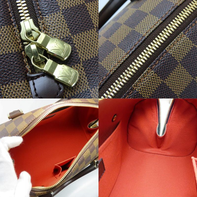 Louis Vuitton Handbag Rivera MM Damier Ebene Brown Gold Hardware Ladies