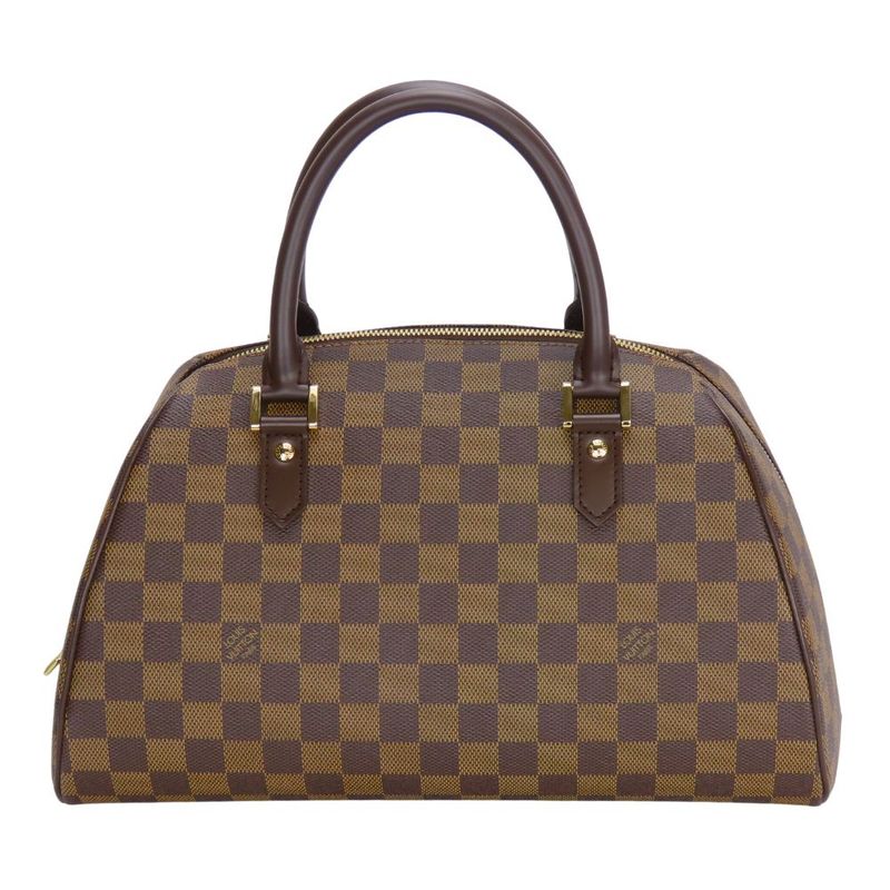 Louis Vuitton Handbag Rivera MM Damier Ebene Brown Gold Hardware Ladies